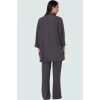 Polyester Örme Kadın Kimono Pantolon Takım Günlük Şıklık İçin Rahat Kullanım Seçkin Malzeme