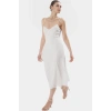 Polyester Şifon Elbise A line Midi Kolsuz Rahat Kullanım Şık Görünüm