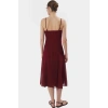 Polyester Şifon Elbise A line Midi Kolsuz Rahat Kullanım Şık Görünüm