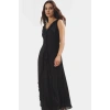 Polyester Şifon Maxi Elbise A line Fırfırlı Dokuma Kumaş Şık Görünüm