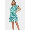 Poplin Mini Elbise Geniş Kesim Çiçek Desenli Rahat Trend Tasarım Kaliteli İşçilik
