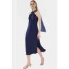 Puantiyeli A line Maxi Elbise Polyester Yazlık Dokuma Şifon Rahat Ve Şık Seçkin Malzeme
