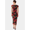Puantiyeli Desenli Bodycon Kalıp Midi Boy Astarlı Elbise Trend Tasarım Özenle Seçilmiş