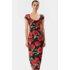 Puantiyeli Desenli Bodycon Kalıp Midi Boy Astarlı Elbise Trend Tasarım Özenle Seçilmiş