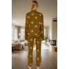 Rahat %100 Pamuk Ayıcıklı Pijama Takımı Uzun Paça Boru Kaliteli İşçilik Zarifane Tasarım