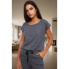 Rahat %100 Pamuk Pijama Takımı Boru Paça Ev Giyim Trend Tasarım Mükemmel Uyum