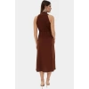 Rahat A Line Crinkle Dokuma Maxi Elbise  Polyester Halter Yaka Kaliteli İşçilik Trend Tasarım