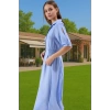 Rahat Dokuma Midi Elbise Gömlek Yaka A Kesim Yazlık Kombin Trend Tasarım Özel Tasarım Mükemmel Uyum
