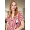 Rahat Ev Giyim Pijama Takımı Pamuklu Çizgili Kullanım Özenle Seçilmiş