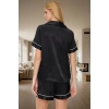 Rahat Ev Giyim Pijama Takımı Saten Kumaş Biyeli Detay TR Menşeli Profesyonel Görünüm