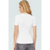 Rahat Günlük Stil Fitted Bluz Vücut Oturan Pamuklu Viskoz Ribana Modern Premium Kalite