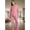 Rahat Kalıp 100% Polyester Polar Pijama Takımı Kış İçin İdeal Kullanım