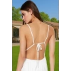 Rahat Kalıp Maxi Elbise Viskoz Polyester Crinkle Dokuma Yazlık Özel Tasarım Özenle Seçilmiş