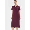 Rahat Kalıp Örme Midi Elbise Yazlık Polyester Kumaş Polo Yaka Kısa Kol Premium Kalite