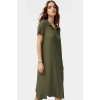 Rahat Kalıp Örme Midi Elbise Yazlık Polyester Kumaş Polo Yaka Kısa Kol Premium Kalite