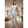 Rahat Kesim 2li Pijama Takımı Örme Kumaş Çizgili Desen Seçkin Malzeme Premium Kalite