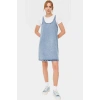 Rahat Kesim Denim Mini Elbise Pamuk Yazlık Stil Konforlu