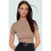 Rahat Kesim Örme Bluz Düğmeli Detay Kısa Kol Casual Stil Günlük Kullanım İçin Seçkin Malzeme