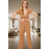 Rahat Kesim Örme Pijama Takımı İdeal Ev Giyim Seti Kullanım Zarifane Tasarım Ve Şık