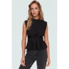 Rahat Kolsuz Bluz Yazlık Dokuma Polyester Karışımlı Trend Tasarım Seçkin Malzeme