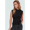 Rahat Kolsuz Bluz Yazlık Dokuma Polyester Karışımlı Trend Tasarım Seçkin Malzeme