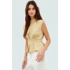 Rahat Kolsuz Bluz Yazlık Dokuma Polyester Karışımlı Trend Tasarım Seçkin Malzeme
