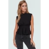 Rahat Kolsuz Bluz Yazlık Dokuma Polyester Karışımlı Trend Tasarım Seçkin Malzeme