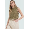 Rahat Kolsuz Bluz Yazlık Gofre Dokuma Polyester Elastan Ve Şık Mükemmel Uyum