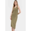Rahat Modal Elbise Havuz Yaka Midi Boy Örme Kumaş Günlük Kullanım Mükemmel Uyum Modern Stil