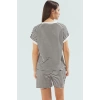 Rahat Örme Alt Üst Takım; Polyester Viskoz Elastan; Çizgili Desen; Kısa Boy Premium Kalite