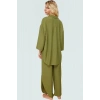 Rahat Oversize Pantolon Takım Keten Karışımlı Gömlek Yaka Plaj ve Günlük Yüksek Kalite