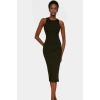 Rahat Pamuklu Bodycon Midi Elbise Yaz için Mükemmel Seçim Özel Tasarım