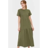 Rahat Pamuklu Maxi Elbise Yazlık A line Bisiklet Yaka Kısa Kollu Tasarım Modern Stil Uzun Ömürlü