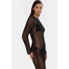 Rahat V Yaka Triko Plaj Elbisesi Maxi Boy Sırt Dekolteli Modern Stil Ve Şık