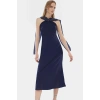 Rahat ve Şık A line Halter Yaka Maxi Elbise Dokuma Polyester Şifon Kumaş Konforlu Kesim