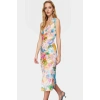 Rahat Ve Şık Bodycon Midi Elbise Örme Kumaş V Yaka Büzgü Detaylar 120 cm Boy