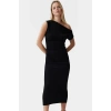 Rahat ve Şık Çok Midi Elbise Kayık Yaka Örme Kumaş Bodycon Konforlu Kesim Zarifane Tasarım