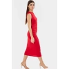 Rahat ve Şık Çok Midi Elbise Kayık Yaka Örme Kumaş Bodycon Konforlu Kesim Zarifane Tasarım