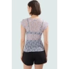Rahat ve Şık Dantelli Örme Bluz Yaz Günleri İçin İdeal Seçim Modern Stil Özel Tasarım