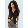 Rahat ve Şık Gofre Örme Bluz Günlük Kombinleriniz İçin Modern Stil Trend Tasarım
