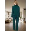 Rahat ve Şık Kadın Pijama Takımı %100 Viskoz Zümrüt Kışlık Seçkin Malzeme Dayanıklı