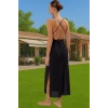 Rahat ve Şık Kadın Plaj Elbisesi Midi Boy V Yaka Viskoz Polyester Rahat Kullanım