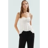 Rahat ve Şık Kolsuz Örme Bluz %97 Polyester Yaz İçin Ideal Konforlu Kesim Seçkin Malzeme