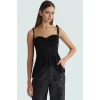 Rahat ve Şık Kolsuz Örme Bluz %97 Polyester Yaz İçin Ideal Konforlu Kesim Seçkin Malzeme