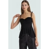 Rahat ve Şık Kolsuz Örme Bluz %97 Polyester Yaz İçin Ideal Konforlu Kesim Seçkin Malzeme