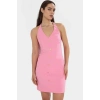 Rahat ve Şık Mini Elbise Polyester Elastan Dokuma Kumaş Halter Yaka Premium Kalite