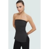 Rahat ve Şık Örme Bluz Straplez Fitted Yaz İçin Görünüm Kullanım Özel Tasarım