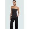 Rahat ve Şık Örme Bluz Straplez Fitted Yaz İçin Görünüm Kullanım Özel Tasarım