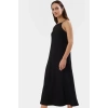 Rahat ve Şık Örme Midi Elbise Halter Yaka Bodycon Kalıp Yırtmaç Detayı Özenle Seçilmiş