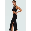 Rahat ve Şık Örme Plaj Takımı V Yaka Fitted Kalıp Kolsuz Konforlu Kesim